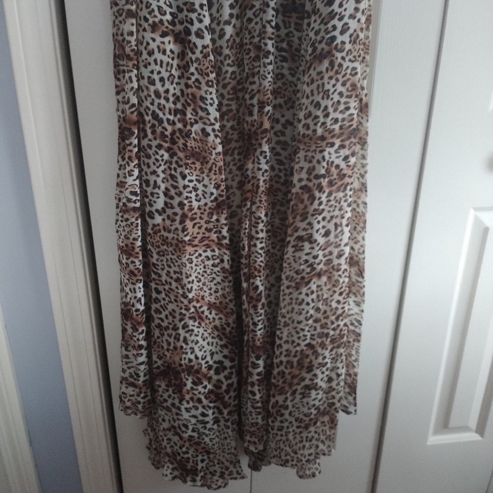 Nordstrom Meghan LA Enchanted Garden Leopard Print Maxi Dress XL - Picture 11 of 13